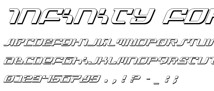 Infinity Formula Shadow Ital font